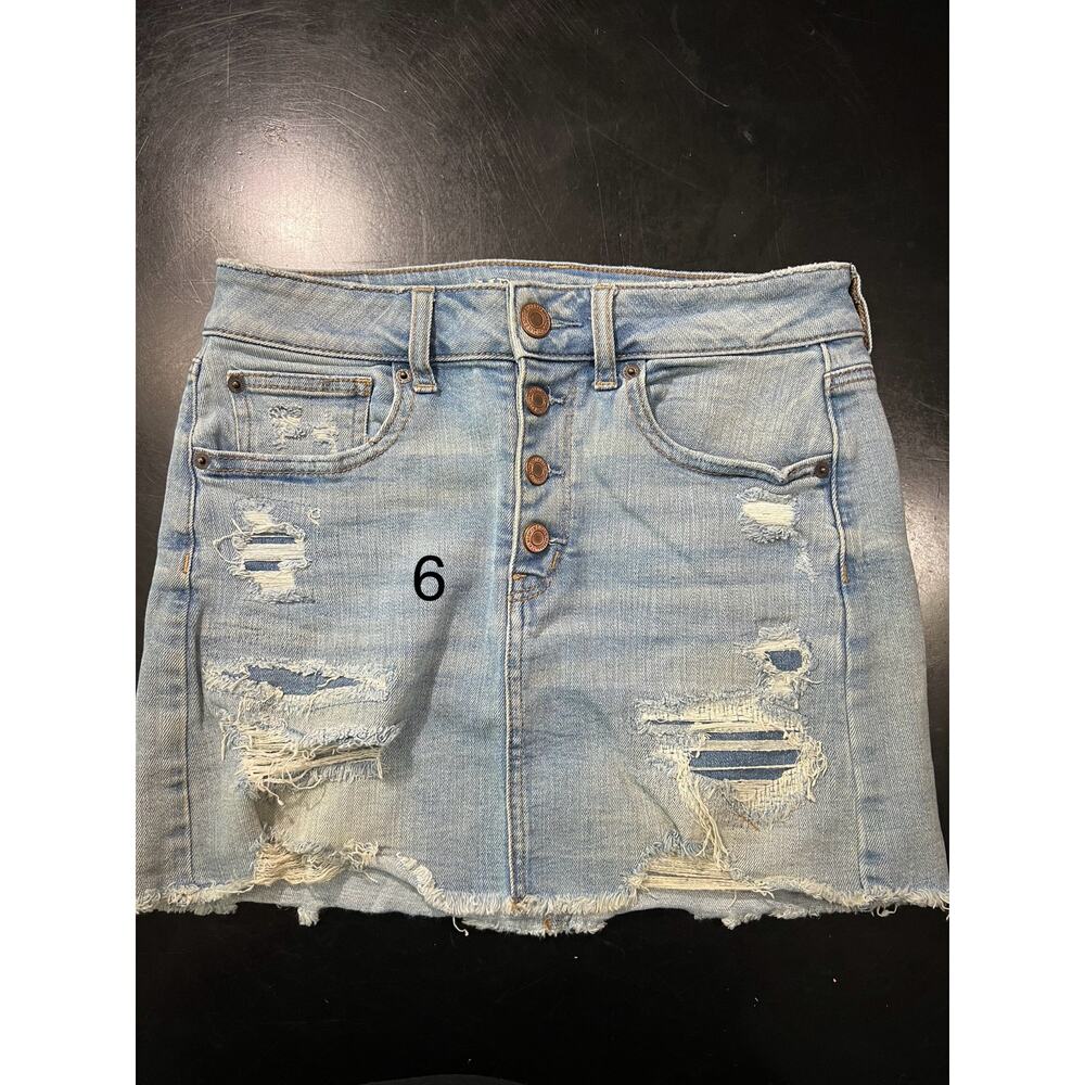 Blue‎ Jean mini skirt